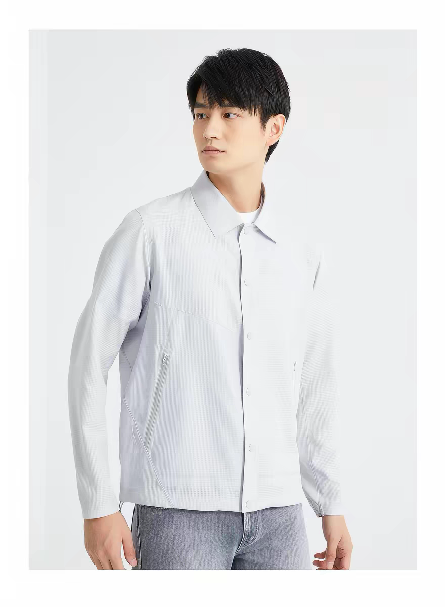 24XKF0171Y 利家空调服男士翻领印花2025夏季夹克皮肤衣外套图片