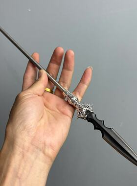 迷你三国赵云龙胆枪微兵器合金装具锻打创意个人把玩茶具精美摆件