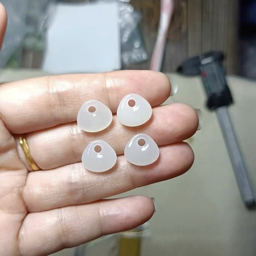 天然和田玉锁包如意锁小吊坠手链项链手机链包挂钥匙扣diy小配饰