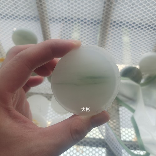 玉石原石手镯心冰飘半成品天山雪翠高冰镯芯双面练手雕刻diy设计