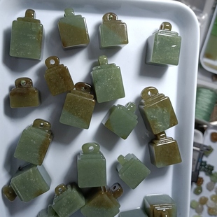 新疆和田玉印章吊坠玉坠挂件官印男女款天然玉石加钱定制刻字落款