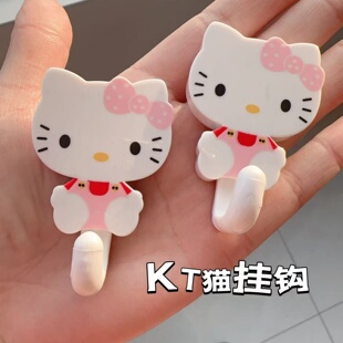 饰钩 可爱创意挂钩hellokitty收纳挂钩家用小重量卡通粘钩无痕装