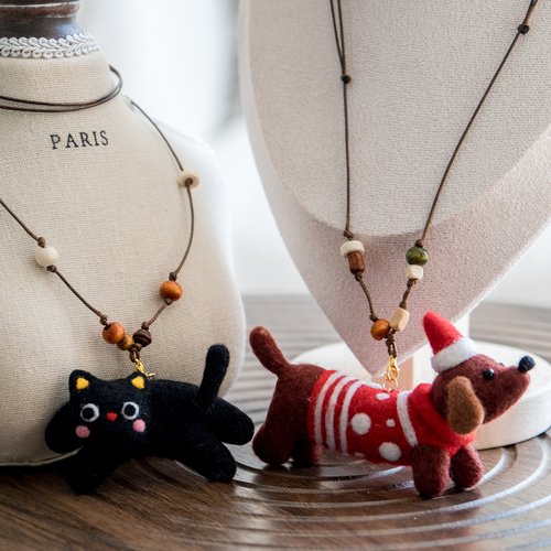 羊毛毡戳戳乐手工diy挂件毛衣链