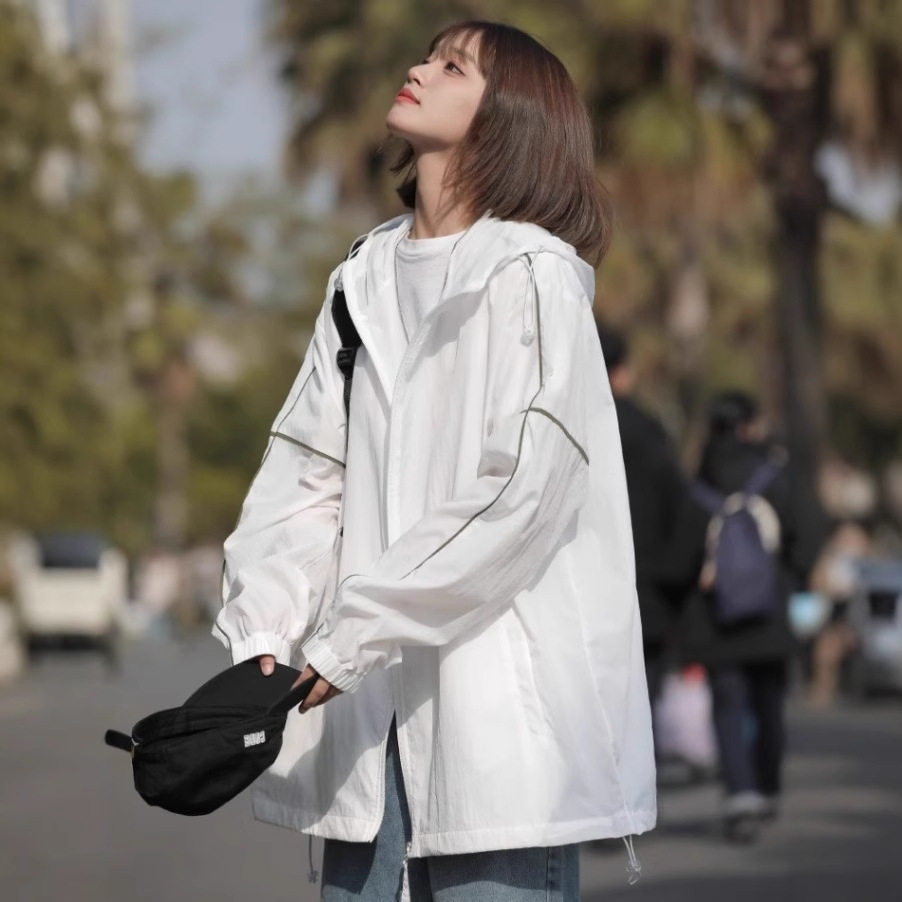 青少年防晒衣男夏季轻薄款外套冰丝透气皮肤衣学生潮牌大码防晒服