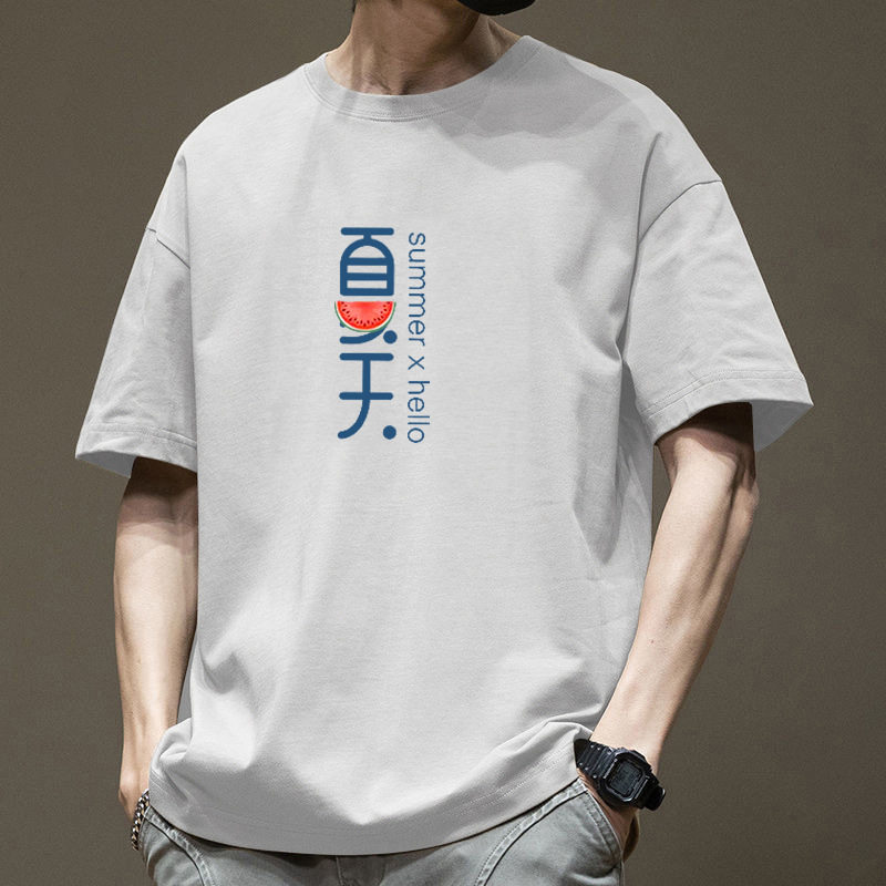 短袖t恤男夏潮牌纯棉重磅衣服潮流百搭宽松上衣美式复古欧美高街