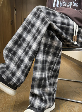 男装休闲裤胖胖到家直筒直筒裤口袋免烫松紧中腰3XL2XL4XLXL5XLM