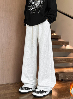 男装休闲裤迦讯宽松直筒高腰3XL2XL4XLXL5XLML简约棉否青年棉51%