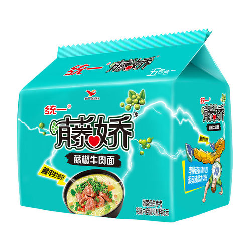 统一袋装方便面五包合一藤椒牛肉面多口味速食面冲泡面