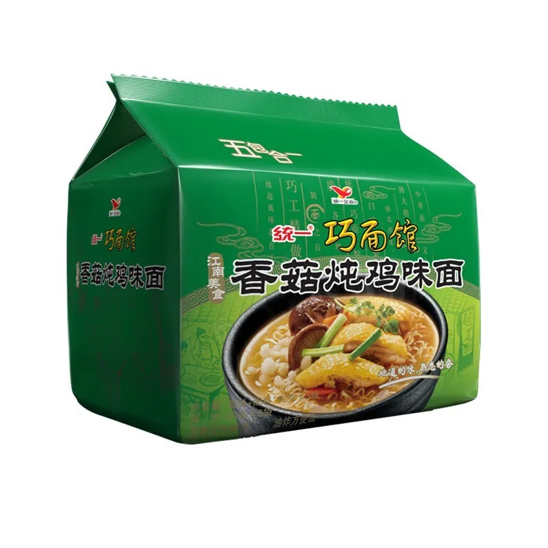 统一袋装方便面香菇炖鸡面巧面馆速食面冲泡面