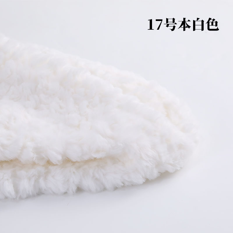 thumbnail for Encrypted rabbit hair brush velvet cotton doll DIY fabric rose pattern fur thickened plush fabric clothing fur collar