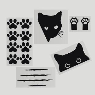 可爱小猫咪车贴 遮划痕贴 伤痕贴 擦伤贴 猫星人 汽车贴纸 贴画