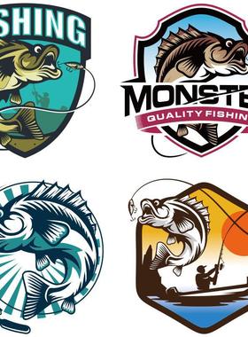 kook新款反光钓鱼爱好者路亚贴画钓箱装饰贴纸划痕遮挡汽车贴纸