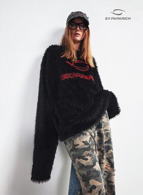 EXPAPARICH Stitchvork Logo毛绒针织上衣 -EMBROIDERY SWEATER