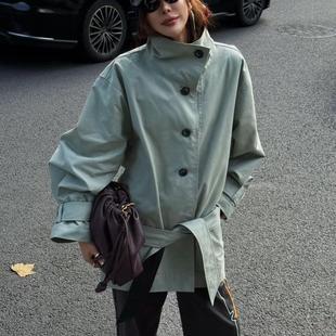 AMALIA 圣日尔曼立领廓形风衣 SANDRA