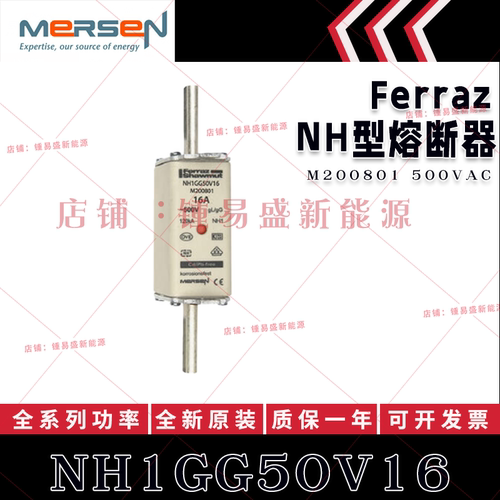 法国ferraz shawmut熔断器 NH1GG50V16/V20/V25/V32/V35/V40 陶瓷