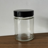 透明玻璃瓶高盖蜂蜜瓶酱菜瓶果酱瓶圆形空瓶食品肉类罐头瓶密封罐