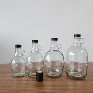 加州酒瓶泡酒瓶红酒瓶药酒瓶透明玻璃瓶密封瓶不锈钢盖子空瓶加厚