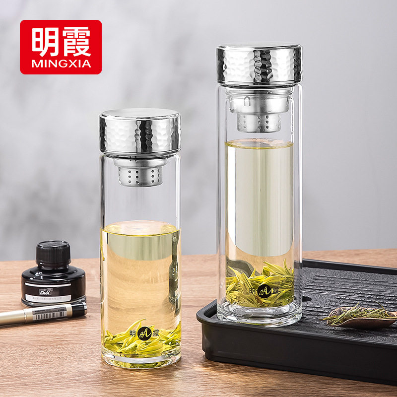 双层玻璃杯明霞高硼硅耐高温