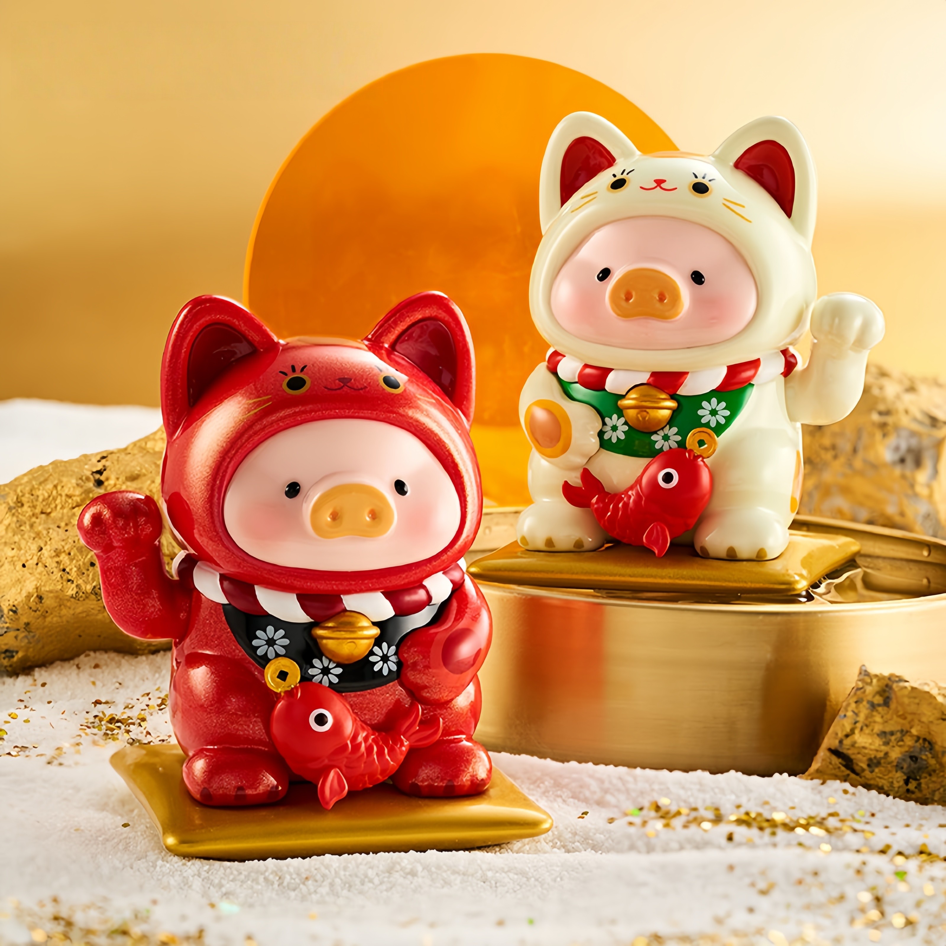 TOYZEROPLUS零加罐头LuLu猪一招喵计系列盲盒潮玩摆件新年礼物