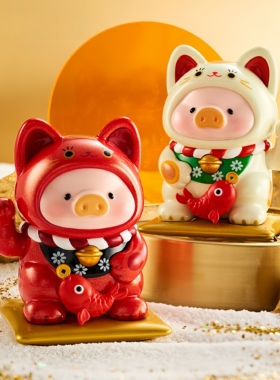 TOYZEROPLUS零加罐头LuLu猪一招喵计系列盲盒潮玩摆件新年礼物