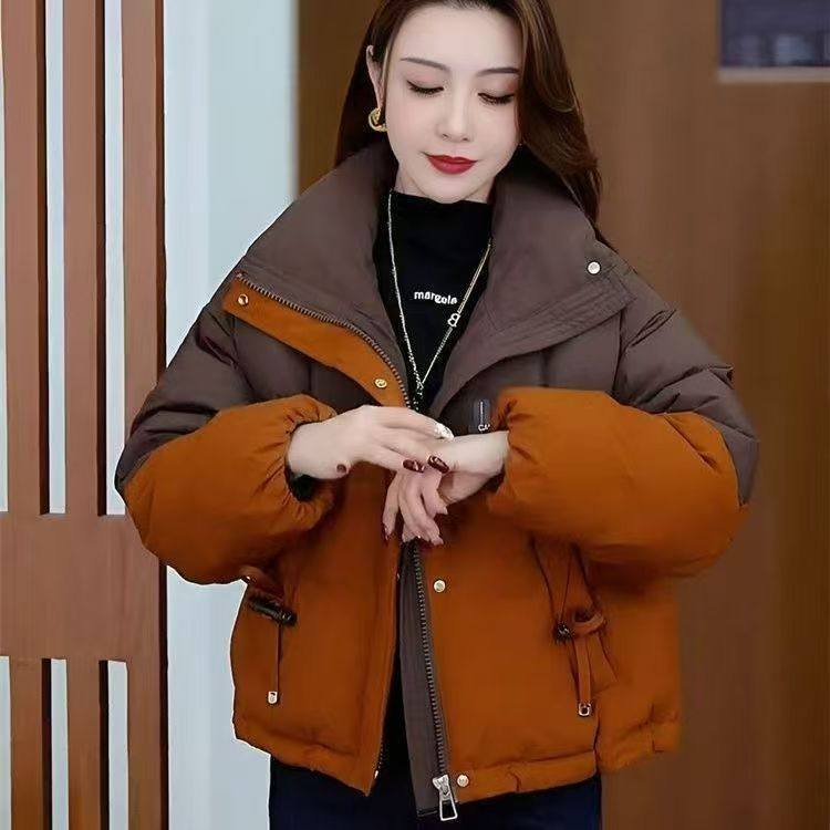 撞色立领面包服棉衣外套女短款时尚洋气棉袄冬季新款加厚保暖棉服,女装/女士精品,棉衣/棉服,淘宝优惠券,粉丝福利购,淘宝优惠卷