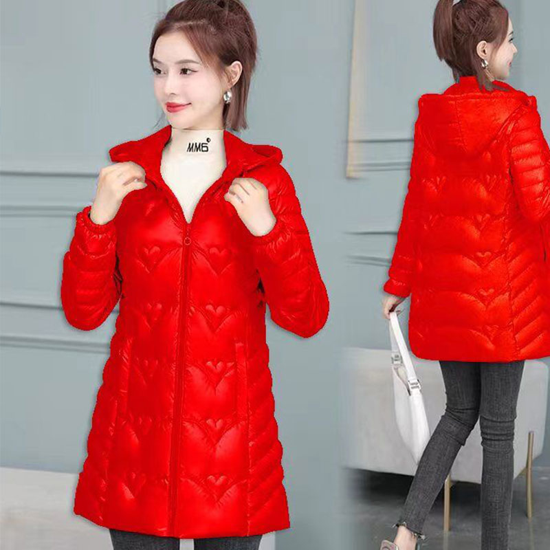 免洗中长款棉服加厚洋气修身