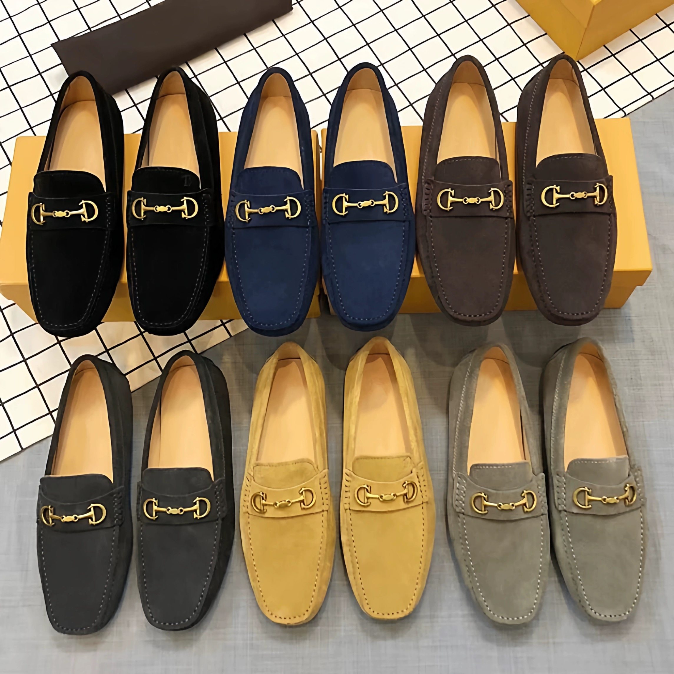 JCTQ白色爆款头层牛皮男士豆豆鞋一脚蹬英伦透气潮牌超软休闲皮鞋