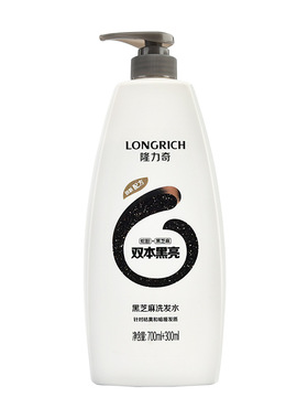 隆力奇黑芝麻洗发水1000ml修护滋养锁水洗头膏1L洗发乳男女用学生