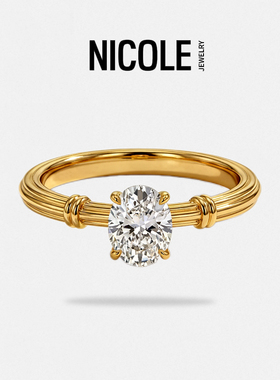 Nicole Jewry 925银饰鸽子蛋线条绳结戒指小众设计感食指精致百搭