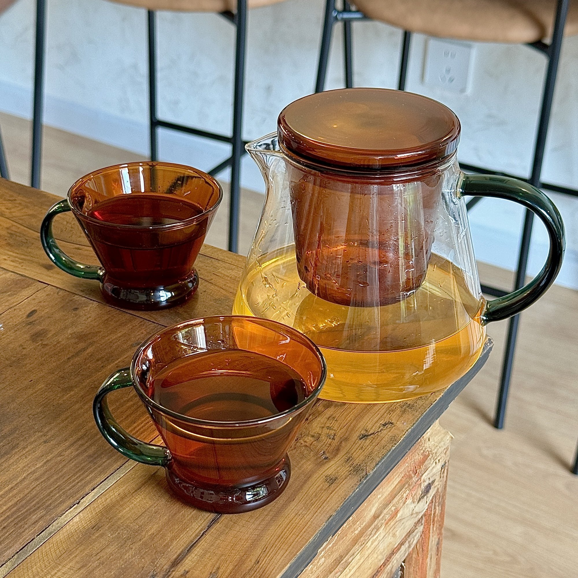 中古风家用玻璃茶壶套组可加热茶茶壶