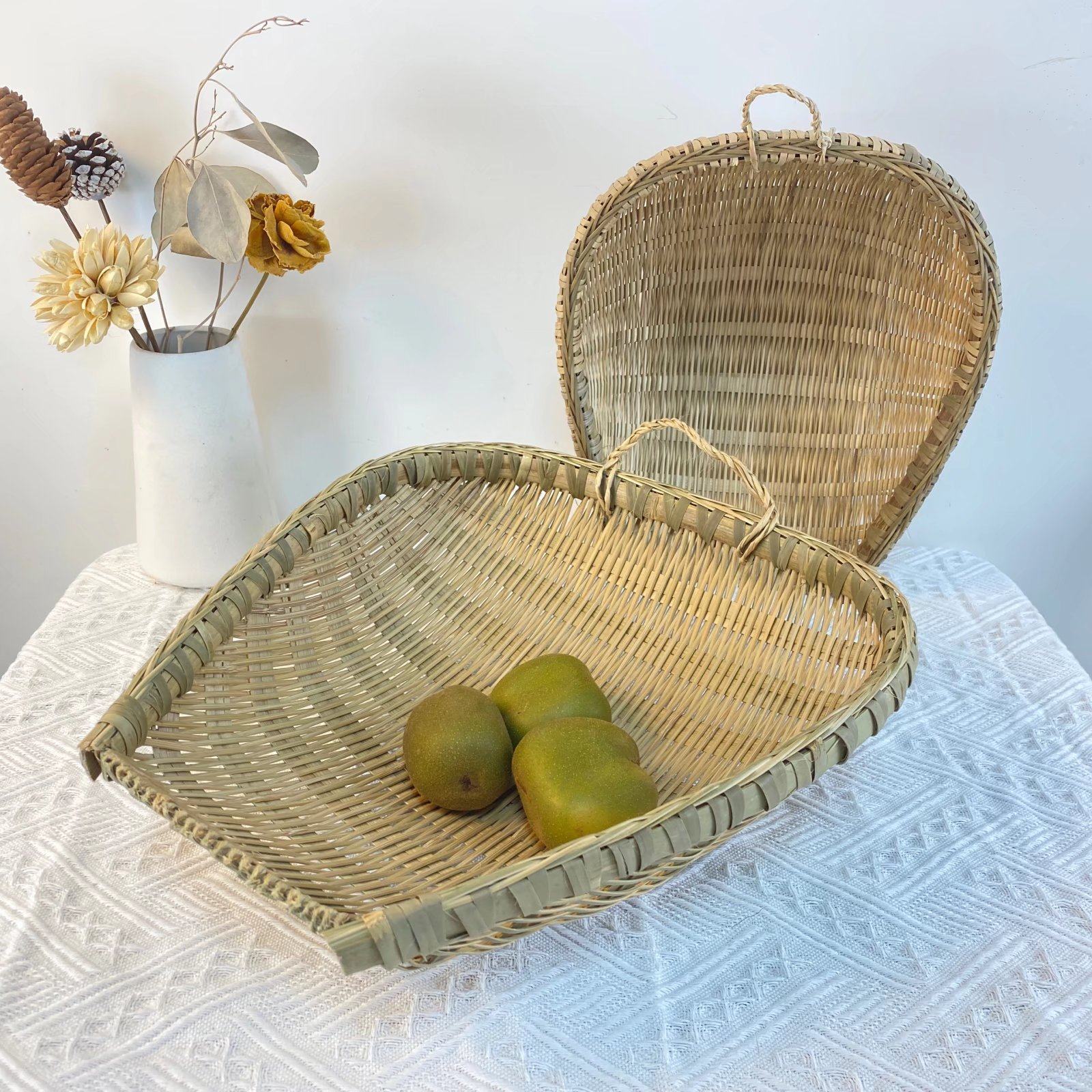 竹编火锅筲箕竹篮竹筛农家手工青皮竹筐厨房洗菜沥水晾晒装饰家用,特色手工艺,竹编/竹雕,淘宝优惠券,粉丝福利购,淘宝优惠卷