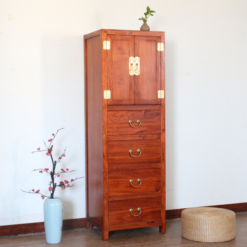 新中式香樟木实木斗柜储物柜整体客厅四五斗柜带两门卧室收纳柜子,住宅家具,斗柜,淘宝优惠券,粉丝福利购,淘宝优惠卷