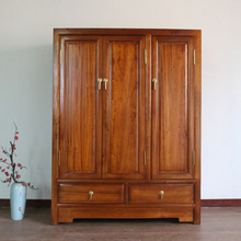 新中式香樟木衣柜全实木防虫储物柜整体家用卧室矮柜两门儿童衣橱