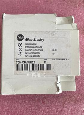 全新原装/Allen-Bradley 700-FSA4UU23 时间继电器
