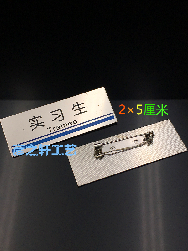 实习生胸牌银行实习生工号牌保险公司胸章徽章定制定做现货满包邮