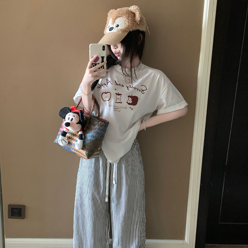 睡衣女夏天季纯棉短袖长裤可外穿