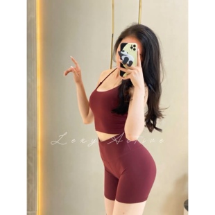 Lexy 女 Active韩系性感细带美背健身上衣瑜伽服健身运动套装