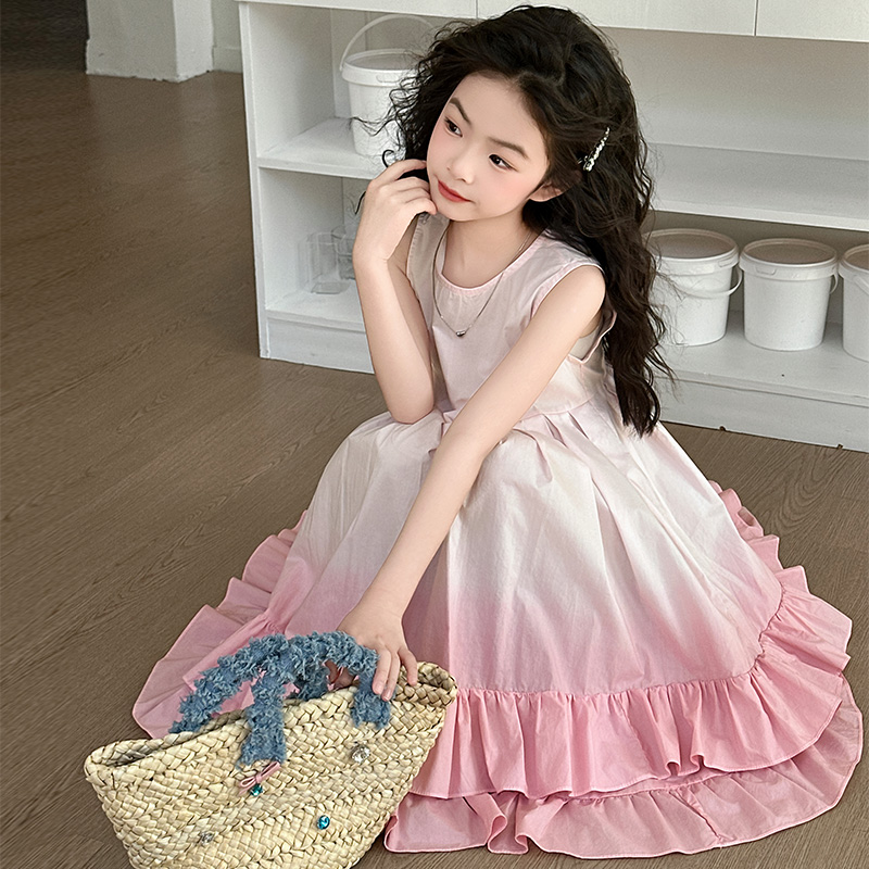 女童连衣裙夏季2025新款大童女孩超好看夏装裙子儿童多巴胺小洋裙