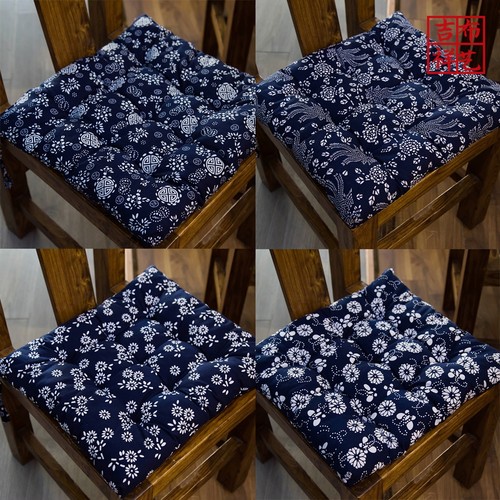 棉麻乌镇饭店餐厅田园风椅子垫