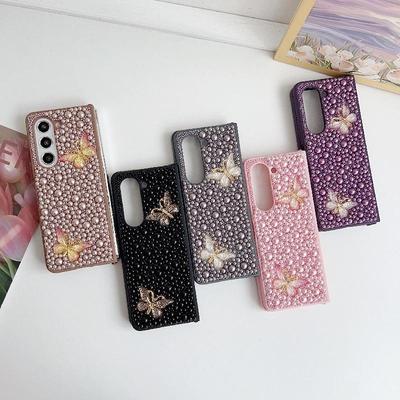 珍珠蝴蝶三星ZFold6手机壳PC硬