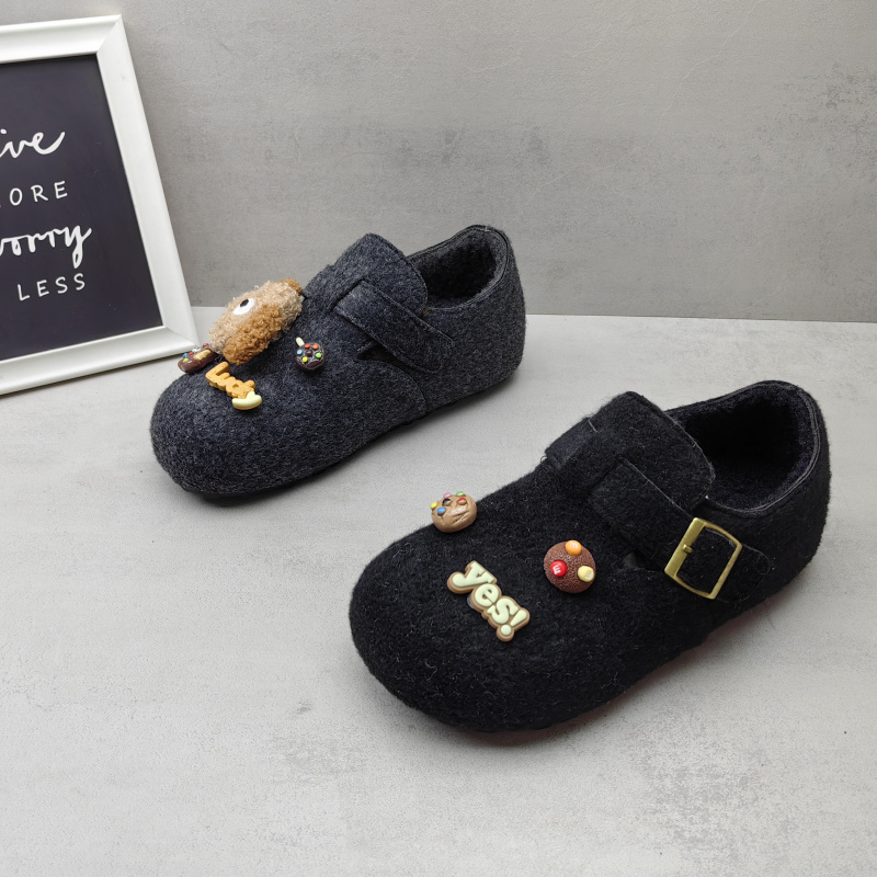 冬季加绒保暖绒面女款勃肯鞋