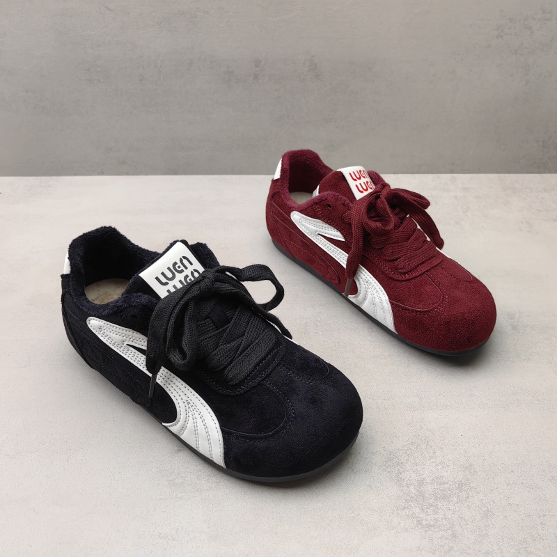 2025秋冬款绒面加绒保暖德训鞋