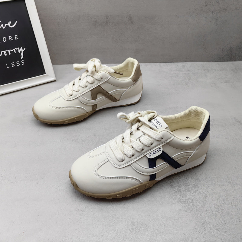 2026春秋新款韩版日常防滑系带休闲平底运动鞋德训女小白鞋单鞋,女鞋,德训鞋,淘宝优惠券,粉丝福利购,淘宝优惠卷