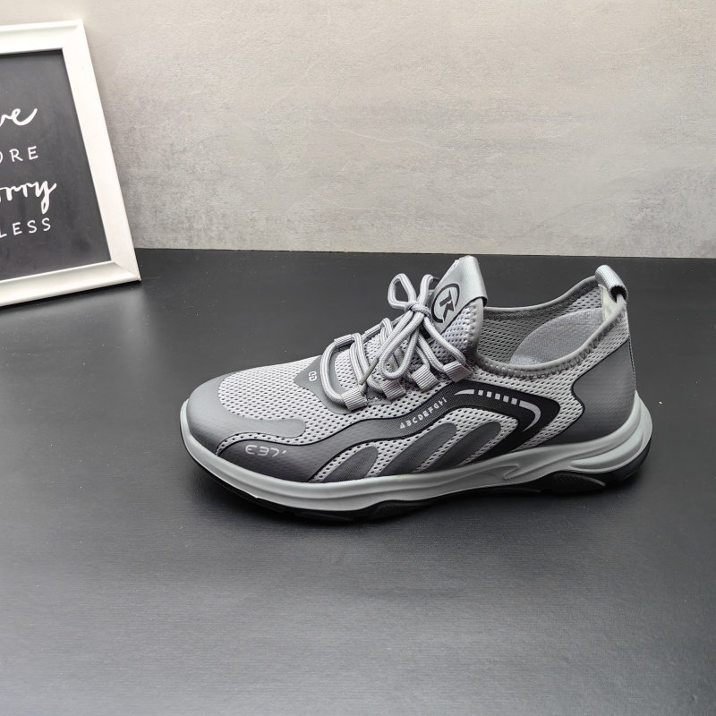 处理2025夏款运动鞋透气跑步鞋系带休闲飞织鞋网布单网男鞋单鞋