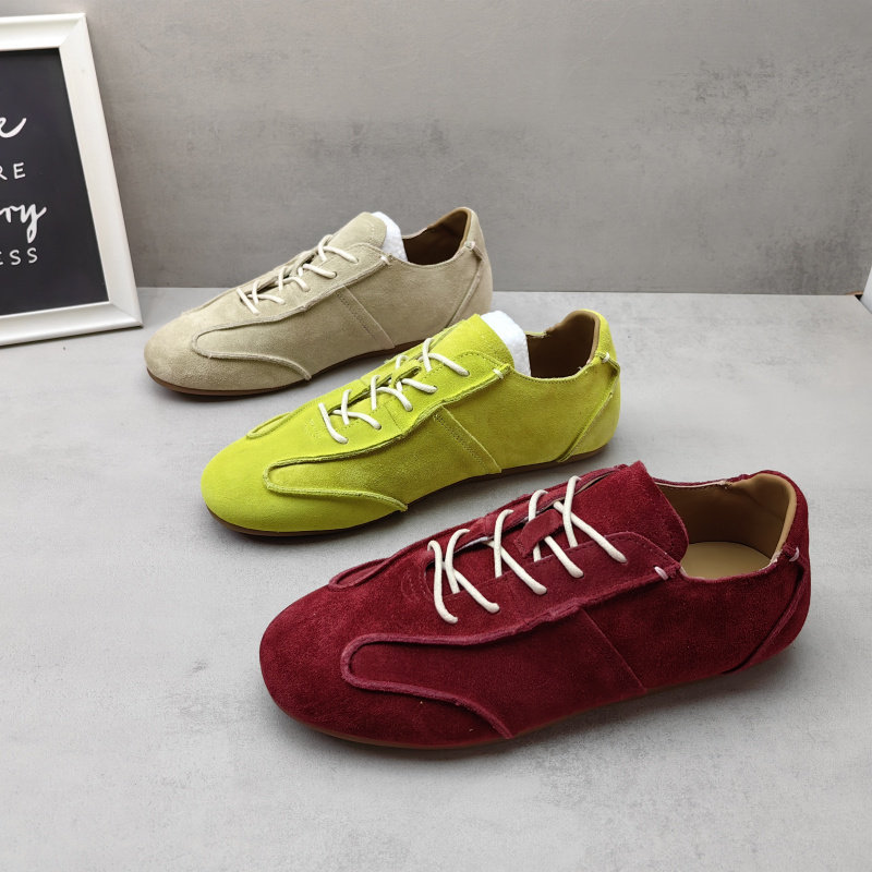 2026春秋新款真皮牛皮韩版日常系带休闲平底运动鞋学生德训女单鞋,女鞋,德训鞋,淘宝优惠券,粉丝福利购,淘宝优惠卷