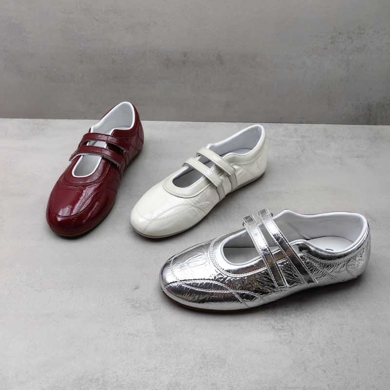 2026春款真皮玛丽珍鞋女魔术贴平底芭蕾舞鞋舒适休闲单鞋,女鞋,时尚芭蕾鞋,淘宝优惠券,粉丝福利购,淘宝优惠卷