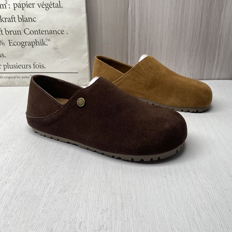 2026春新款真皮牛皮森系平底防滑女休闲舒适套脚百搭女勃肯鞋,女鞋,勃肯鞋/软木鞋,淘宝优惠券,粉丝福利购,淘宝优惠卷