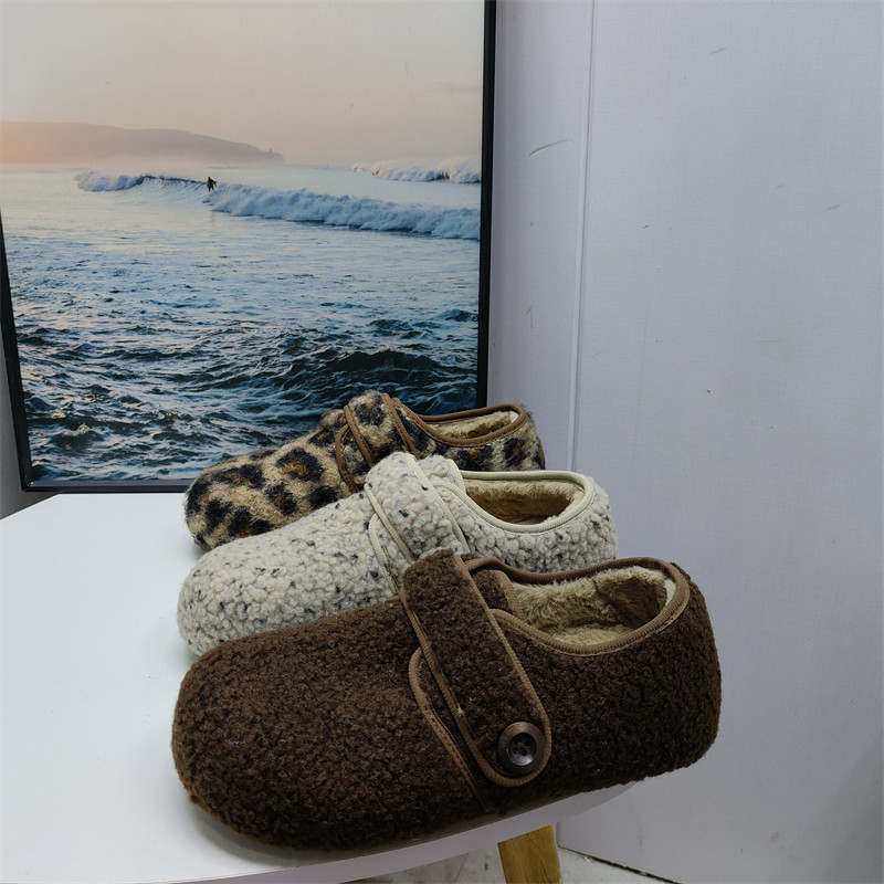 加绒保暖毛毛绒面女款勃肯鞋