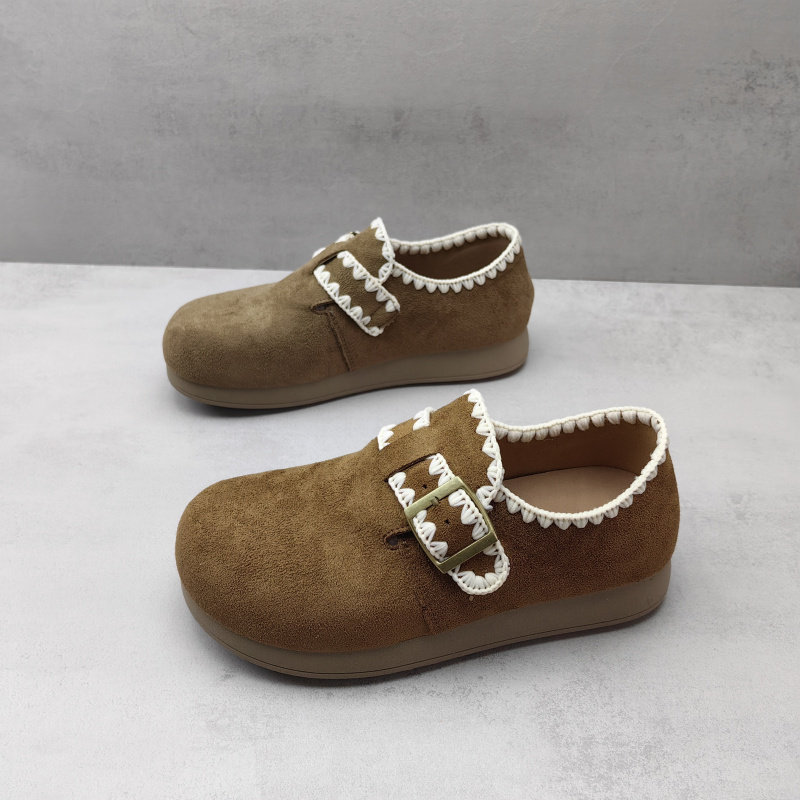 2026春款复古风勃肯鞋女绒面一字扣带平底懒人鞋单鞋,女鞋,勃肯鞋/软木鞋,淘宝优惠券,粉丝福利购,淘宝优惠卷
