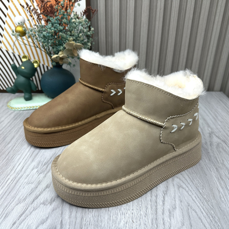 2025冬季款真皮翻毛牛皮羊毛加绒保暖女短靴厚底防滑雪地靴棉靴,女鞋,时尚雪地靴,淘宝优惠券,粉丝福利购,淘宝优惠卷